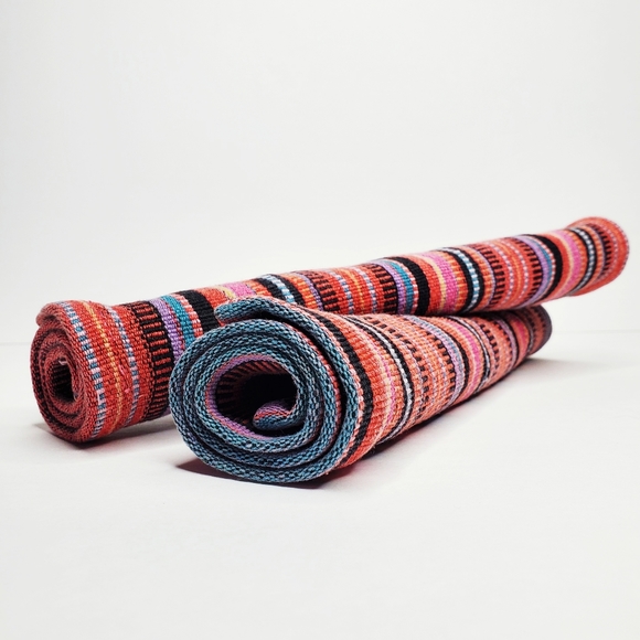Anthropologie Home Boho Aztec Colorful Textured Stripe Table Linen Placemat Set - Picture 3 of 14